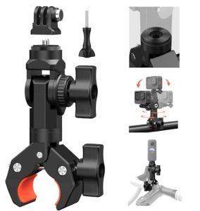 UNSTINCER Super Clamp with 1/4'' Thread and Action Camera Mount Adapter
