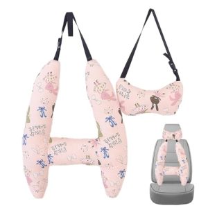 Kids Travel Pillow Car Seat Travel Pillow Rest Pillow Childrens Soft Headrest Pillow universals Car Seat Belt Cushion for Adults | Neck Pillow For Car Travel Kids Sleeping For Support Body And Head