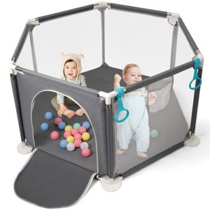 I BUY IT Baby Playpen by 6 Sides with Breathable Mesh
