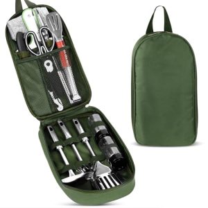 12 Pcs Organizer Travel Kit with Multifunctional Cutlery