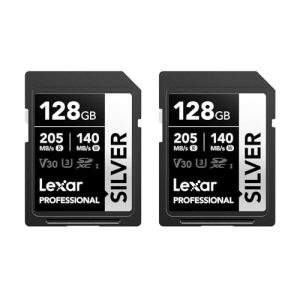 Lexar Professional SILVER SD Card 128GB 2-Pack