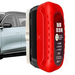 Auto Glass Oil Film Remover With Sponge Towel | Car Glass Oil Film Stain Removal Cleaner