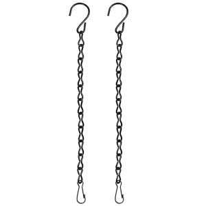 Peslogy 2pcs 9.5 Inch Black Hanging Chains