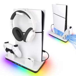 eiie PS5 Slim Cooling Stand with Dual Controller Charging Station