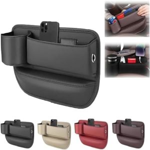 Hysenm Car Leather Cup Holder Gap Bag