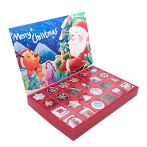 Christmas Advent Calendar - Empty Box Christmas Advent Calendar | 24-Day Countdown Holiday Favors