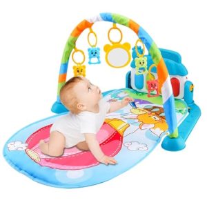 Gym Play Mat for Newborns Baby | 5 in 1 Baby Gym Playmat | Baby Piano Gym Mat with Music and Lights | Toddler Activity Center Play Mat for Early Development Exploratio