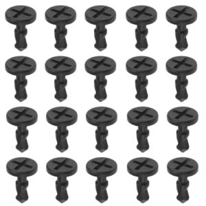 YINETTECH 20PCS Engine Compartment Cover Plate Screw Clips Compatible with Porsche Cayenne 2003-2010 15.7x24mm OE 95557271000 Engine Mounting Clip Car Accessories Black