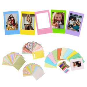 Instant Camera Accessories for Fujifilm Instax Mini 12/11/8/9/99/7s/7+/25/70/90/EVO/40/50/25s Camera With Mini Photo Frames+Sticker (Regular Frame)
