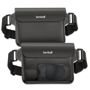 Lamicall IPX8 Waterproof Pouch Bag - [2 Pack] Universal Waterproof Waist Dry Bag with Adjustable Belt Strap