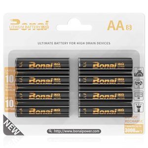 BONAI AA Lithium Batteries Pack of 8
