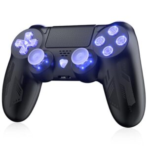 Bonacell Wireless Controller for Ps4 Gamepad with 6-Axis Motion Sensor Turbo Touch Pad Joystick for P-s4/pro/slim/PC Windows Wake-up functio