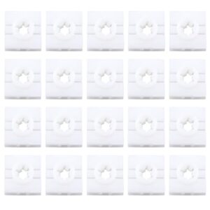 Be In Your Mind 20Pcs Plastic Side Sill Square Retaining Clips Side Skirt Clips Compatible with Smart Fortwo 451 and Compatible with Audi New A4L B9 White