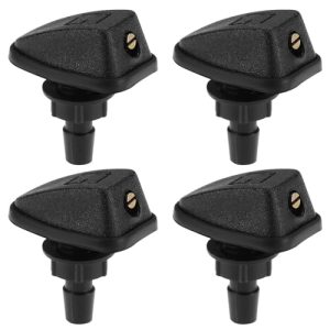 The Lord of the Tools 4 Pieces Automotive Windshield Washer Nozzle Replacement For Most Cars Trucks Vans Wiper Nozzle Washer Sprayer Universal Black