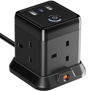Hulker Cube Extension Lead with USB Ports (20W PD USB C)