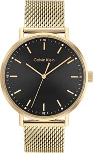 Calvin Klein Analogue Quartz Watch for Men Modern Mesh Collection with Leather or Stainless Steel bracelet in Link or Mesh