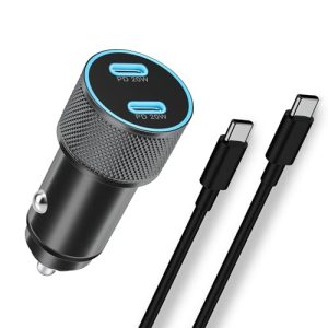 MatauMahi 40W Dual USB-C Fast Car Charger and USB C Cable