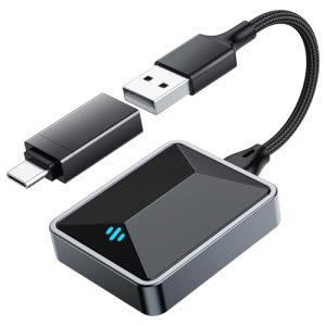 HOTPEAK Wireless A-pple Carplay Android Auto Adapter