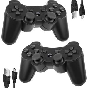 Lunriwis 2 Pack PS3 Wireless Bluetooth Controller