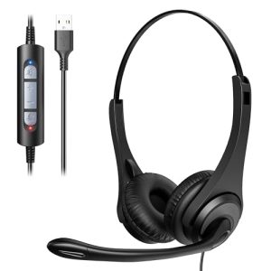 Voistek USB Headset with Microphone for PC Laptop