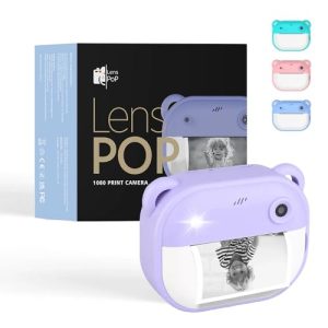 Instant Photo Print Camera for Kids - Toy Toddler Camera for Children with Inbuilt Digital Printer - Birthday Gift for Girls and Boys - 3 Print Rolls