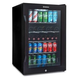 Subcold Ace130 LED Touch Control Beer Fridge With Glass Door | Premium Drinks & Wine Fridge | Black Alu Handle