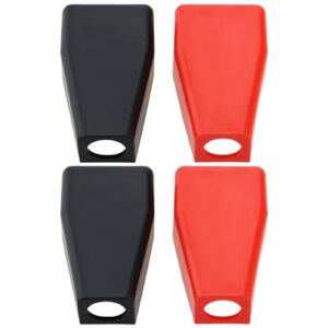 Be In Your Mind 2 Pair Battery Terminal Cover Car Positive Battery Terminal Insulator Wire Connectors Cap Cover Protector Auto Parts Car Accessories Black and White