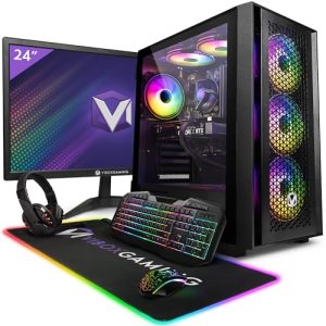 Vibox III-42 Gaming PC - 24" Monitor Bundle - Eight Core Intel i7 11700 Processor - Nvidia RTX 3060 12GB Graphics Card - 16GB RAM - 1TB NVMe SSD - Windows 11 - WiFi