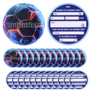 Mayoii Football Party Invitations Kids Pack of 24 Boys Birthday Invites with Envelopes and Stickers