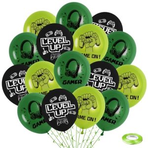 Gaming Party Decorations Balloon Set - 30pieces Video Game Party Supplies 12 Inch Game Latex Balloons for Gamer Themed Birthday Party