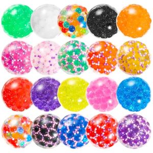 FIDWOD Stress Ball Fidget Toys for Kids: Party Bag Fillers Sensory Gifts Pack - Squishy Balls with Water Beads - Stocking Stuffers Anxiety Relief Set for Autism Boys Girls 20 PCS