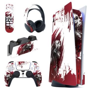 playvital Blood Zombie Full Set Skin Decal for PS5 Console Disc Edition