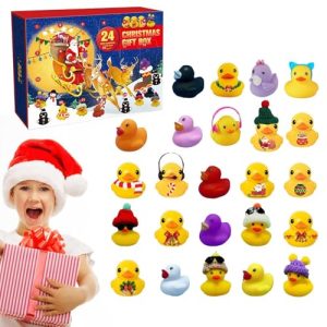 Rubber Duck Advent Calendar 2024 | Toys Advent Calendar For Kids | 24 Days Christmas Countdown Calendar | Rubber Duck Bath Toys Christmas Presents For Kids
