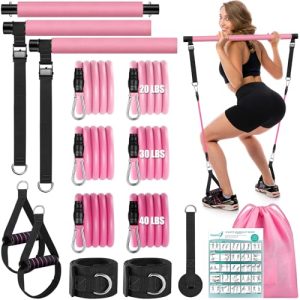 WenYa Pilates Bar Set with Resistance Bands for Women