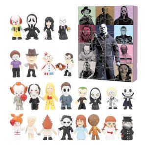 Halloween Advent Calendar 2024 | Figures Toy Advent Calendar 2024 | Horror Movie Doll Toy Advent Calendars 24-Day Countdown | Movie Character Collectible Toys Halloween Party Favors for Kids