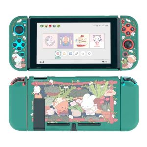 GeekShare Protective Case Slim Cover Case Compatible with Nintendo Switch - Shock-Absorption and Anti-Scratch Skin Case for Nintendo Switch - Bunny Garde