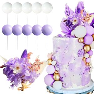 Roaring Good Time Purple Cake Topper Boho Cake Decorations Cake Flowers Decorations Floral Cake Topper for Baby Shower Wedding Bridal Birthday Party Supplies