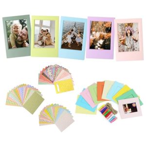 Instant Camera Accessories for Fujifilm Instax Mini 12/11/8/9/99/7s/7+/25/70/90/EVO/40/50/25s Camera With Mini Photo Frames+Sticker (Upgraded Frame)