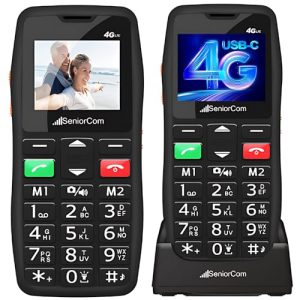 SeniorCom T2 Senior Mobile Phone - Easy-to-Use 4G Cellphone with SOS Button
