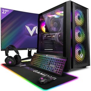 VIBOX VIII-116 PC Gamer - 27" 100Hz Monitor Bundle - Intel i9 11900F Processor - Nvidia RTX 4070 Super OC 12GB Graphics Card - 32GB RAM - 1TB NVMe SSD - 700W PSU - Windows 11 - WiFi