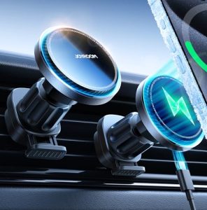 JOYROOM for Magsafe Car Mount Charger [15W Fastest Charging & Cooling Fan] Magnetic Wireless Car Charger for Air Vent