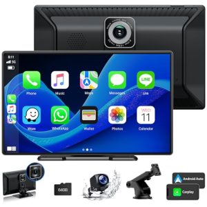 HOTPEAK 9'' A-pple Carplay Screen for Car with 2.5K Dash Cam