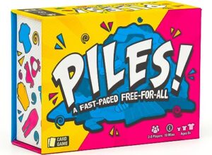 Piles - Card Games - Family Games - for Kids 8 and Up - Games for Adults - Family Game Night - Travel Games - Party Games - Memory Games - 10 Mins