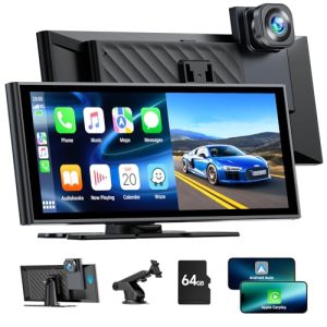 EYETOO Wireless Car Stereo for Apple Carplay Android Auto with 4K Front Dash Cam