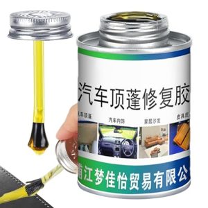 Car Roof Liner Repair Glue - Car Headliner Adhesive - 100ml Roof Fabric Repair Glue With Brush - Automotive Interior Repair Glue For Car Upholstery - Auto Headliner Sofa PU Leathe