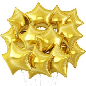 Gold Star Star Balloons
