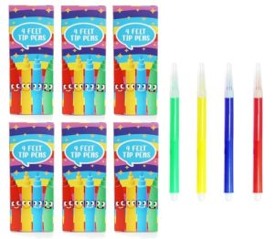 PD Outlet Mini Felt Tip Pens for Colouring – Ideal Party Bag Fillers & Kids' Loot Bags – Vibrant Colours for Creative Fun (6)