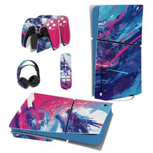 PlayVital Full Set Skin Sticker for ps5 Slim Console Disc Edition (The New Smaller Design)