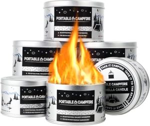 Portable Campfire Pit - Up to 3-5 Hours of Burn Time - Reusable Travel Fire Pit for Camping