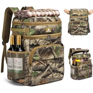 Laripwit Cooler Backpack 54 Cans Insulated Cool Bag Rucksack Leak-Proof Picnic Backpack for Men Women - Perfect Large Soft Cooler Rucksack for Travel